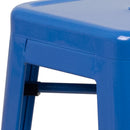 Newark Series 30" High Backless Metal Bar Height Stool with Square Seat for Indoor-Outdoor Use