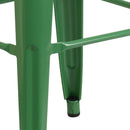 Newark Series 30" High Backless Metal Bar Height Stool with Square Seat for Indoor-Outdoor Use