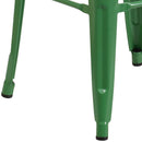 Newark Series 30" High Backless Metal Bar Height Stool with Square Seat for Indoor-Outdoor Use