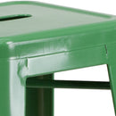 Newark Series 30" High Backless Metal Bar Height Stool with Square Seat for Indoor-Outdoor Use