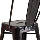Dothan Series 24" High Metal Counter Height Stool with Removable Back for Indoor-Outdoor Use