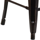Newark Series 24" High Backless Metal Counter Height Stool with Square Seat for Indoor-Outdoor Use