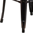 Newark Series 30" High Backless Metal Bar Height Stool with Square Seat for Indoor-Outdoor Use