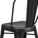 Sabine 24" Metal Indoor-Outdoor Counter Stool with Vertical Slat Back and Integrated Footrest