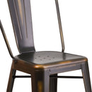 Sabine 24" Metal Indoor-Outdoor Counter Stool with Vertical Slat Back and Integrated Footrest