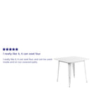 Nash 31.5" Square Metal Table for Indoor and Outdoor Use