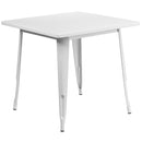 Nash 31.5" Square Metal Table for Indoor and Outdoor Use