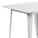 Nash 31.5" Square Metal Table for Indoor and Outdoor Use
