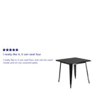 Nash 31.5" Square Metal Table for Indoor and Outdoor Use