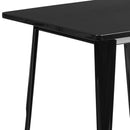 Nash 31.5" Square Metal Table for Indoor and Outdoor Use