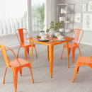 Nash 31.5" Square Metal Table for Indoor and Outdoor Use