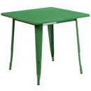 Nash 31.5" Square Metal Table for Indoor and Outdoor Use