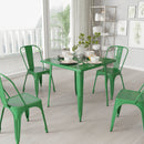 Nash 31.5" Square Metal Table for Indoor and Outdoor Use