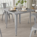 Nash 31.5" Square Metal Table for Indoor and Outdoor Use