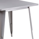 Nash 31.5" Square Metal Table for Indoor and Outdoor Use