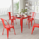 Nash 31.5" Square Metal Table for Indoor and Outdoor Use