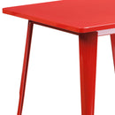Nash 31.5" Square Metal Table for Indoor and Outdoor Use