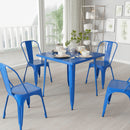 Nash 31.5" Square Metal Table for Indoor and Outdoor Use