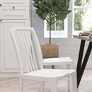 Santorini 18 Inch Galvanized Steel Indoor/Outdoor Dining Chair with Slatted Back and Powder Coated Finish