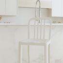 Santorini 30 Inch Galvanized Steel Indoor/Outdoor Counter Bar Stool With Slatted Back and Powder Coated Finish