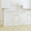 Santorini 30 Inch Galvanized Steel Indoor/Outdoor Counter Bar Stool With Slatted Back and Powder Coated Finish