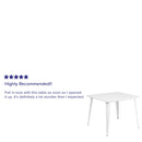 Adana 35.5" Square Metal Dining Table for Indoor and Outdoor Use