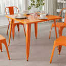 Adana 35.5" Square Metal Dining Table for Indoor and Outdoor Use