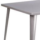 Adana 35.5" Square Metal Dining Table for Indoor and Outdoor Use