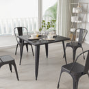 Adana 35.5" Square Metal Dining Table for Indoor and Outdoor Use