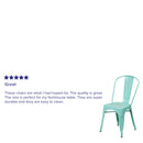 Wells Indoor/Outdoor Stacking Metal Dining Chair with Single Slat Back and Powder Coated Finish