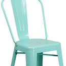 Stella 24" Metal Indoor-Outdoor Counter Stool with Vertical Slat Back and Integrated Footrest