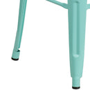Newark Series 30" High Backless Metal Bar Height Stool with Square Seat for Indoor-Outdoor Use
