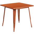 Nash 31.5" Square Metal Table for Indoor and Outdoor Use