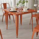 Nash 31.5" Square Metal Table for Indoor and Outdoor Use