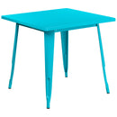 Nash 31.5" Square Metal Table for Indoor and Outdoor Use