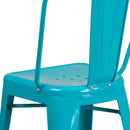 Stella 24" Metal Indoor-Outdoor Counter Stool with Vertical Slat Back and Integrated Footrest