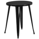 Calgary 24" Round Metal Table for Indoor and Outdoor Use