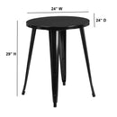 Calgary 24" Round Metal Table for Indoor and Outdoor Use