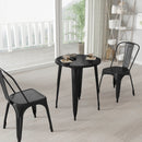 Calgary 24" Round Metal Table for Indoor and Outdoor Use