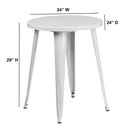 Calgary 24" Round Metal Table for Indoor and Outdoor Use
