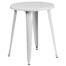 Calgary 24" Round Metal Table for Indoor and Outdoor Use