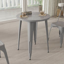 Calgary 24" Round Metal Table for Indoor and Outdoor Use