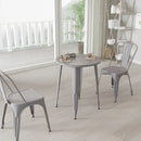 Calgary 24" Round Metal Table for Indoor and Outdoor Use