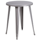 Calgary 24" Round Metal Table for Indoor and Outdoor Use
