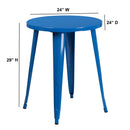 Calgary 24" Round Metal Table for Indoor and Outdoor Use