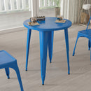 Calgary 24" Round Metal Table for Indoor and Outdoor Use