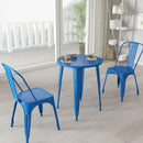 Calgary 24" Round Metal Table for Indoor and Outdoor Use