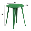 Calgary 24" Round Metal Table for Indoor and Outdoor Use