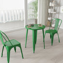 Calgary 24" Round Metal Table for Indoor and Outdoor Use