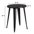 Calgary 24" Round Metal Table for Indoor and Outdoor Use